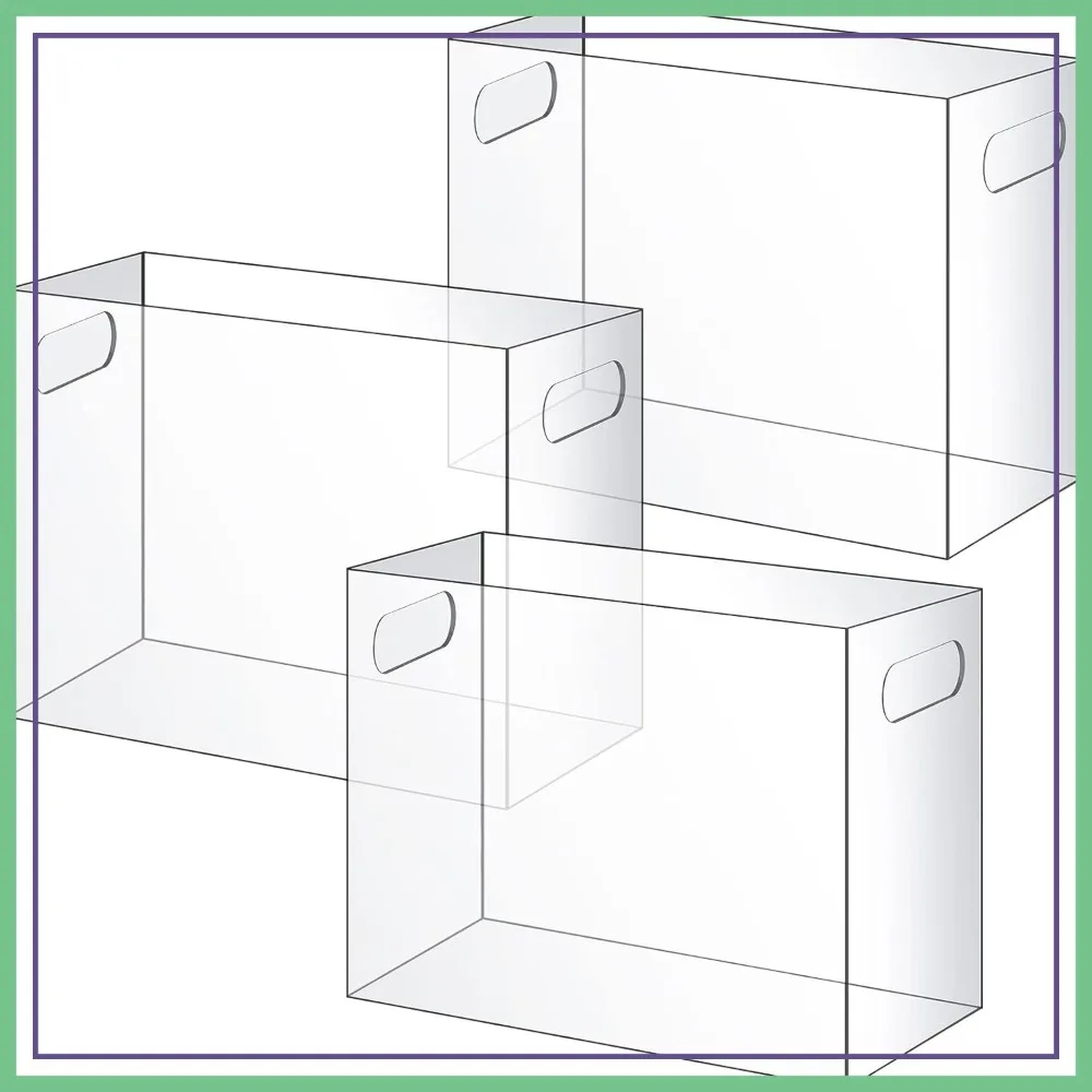 Acrylic File Organizer 3-Pack - Desktop Box with Handle, Clear Hanging Folder Holder for Office Home School, Letter Size, 12.2x5.5x9.4 Inch
Acrylic File Organizer 3-Pack - Desktop Box with Handle, Clear Hanging Folder Holder for Office Home School, Letter Size, 12.2x5.5x9.4 Inch