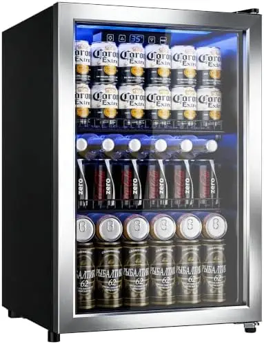 Beverage Refrigerator Cooler-Mini Fridge Freestanding Cooler with Glass Door, Adjustable Shelves & Digital Temperature
Beverage Refrigerator Cooler-Mini Fridge Freestanding Cooler with Glass Door, Adjustable Shelves & Digital Temperature