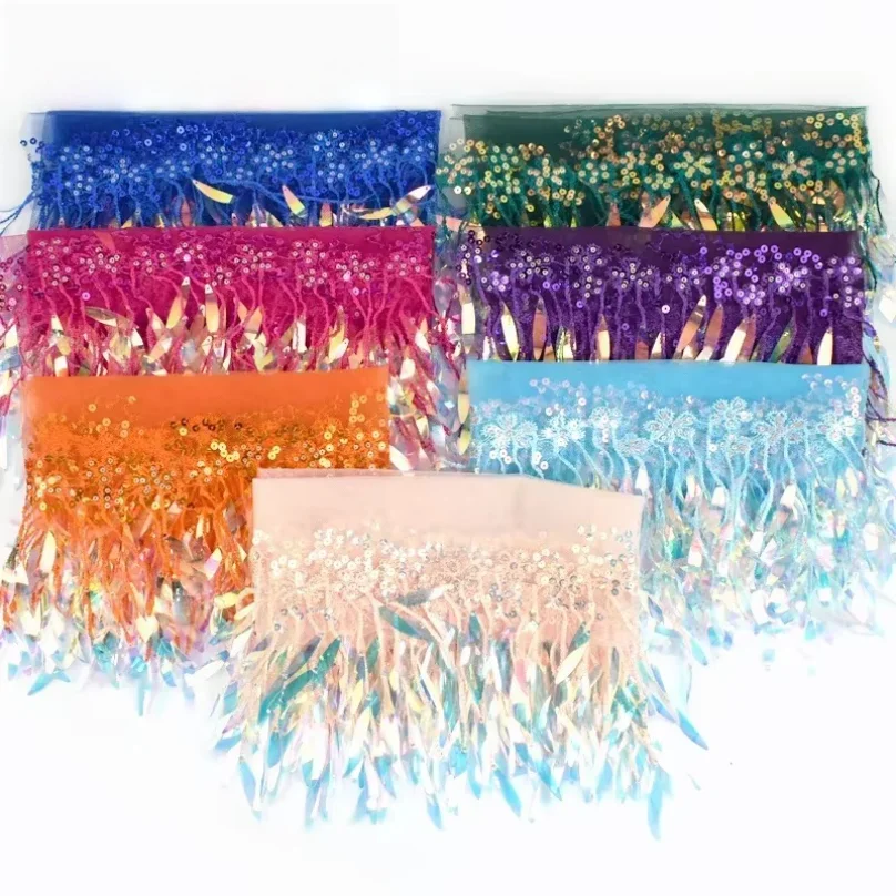 1-5Yards Mesh Tassel Fringe for Sewing Sequins Lace Trim Latin Dress Ribbon Band Wedding Clothes Tassels Fabric DIY Accessories
1-5Yards Mesh Tassel Fringe for Sewing Sequins Lace Trim Latin Dress Ribbon Band Wedding Clothes Tassels Fabric DIY Accessories