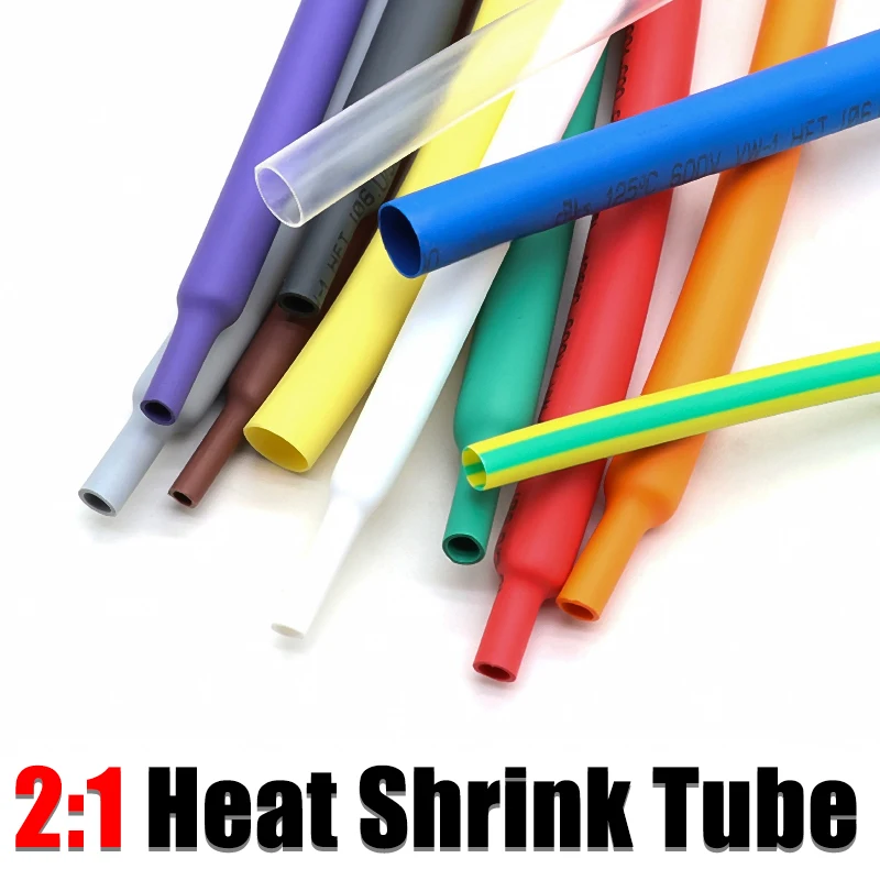 1/2/5M 2:1Heatshrink Tubing Tube Dia1 2 3 4 5 6 8 10mm Insulation Shrinkable Wrap Sleeving Connector Repair cable protector Tube
1/2/5M 2:1Heatshrink Tubing Tube Dia1 2 3 4 5 6 8 10mm Insulation Shrinkable Wrap Sleeving Connector Repair cable protector Tube