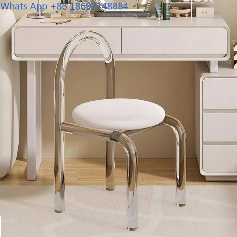 Makeup Chair Dressing Table Stool Home Use for Girls Bedroom Acrylic Transparent Simple Modern Dining Chair
Makeup Chair Dressing Table Stool Home Use for Girls Bedroom Acrylic Transparent Simple Modern Dining Chair