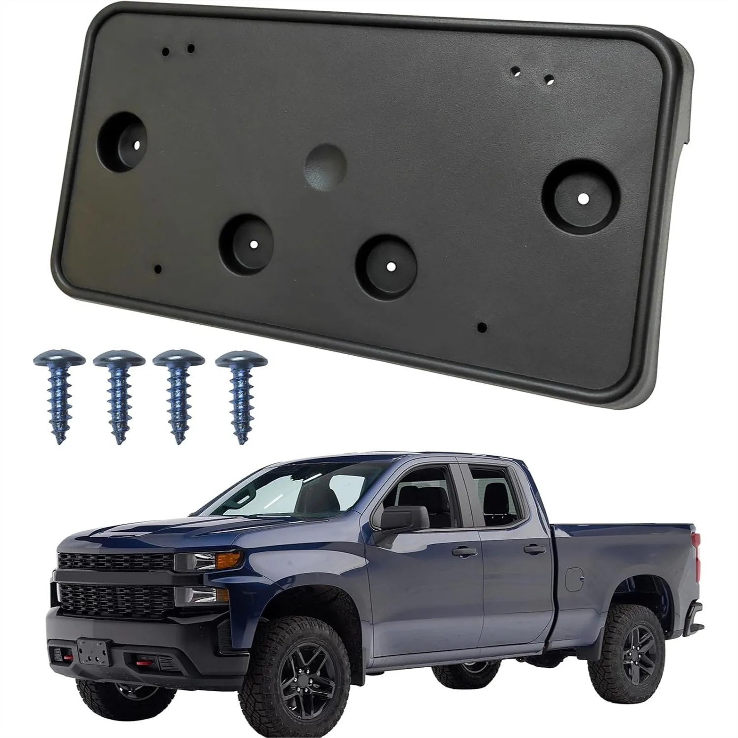 Front License Plate Bracket for Chevy Silverado 1500 2019-2022, Direct Replacement with Screws
Front License Plate Bracket for Chevy Silverado 1500 2019-2022, Direct Replacement with Screws