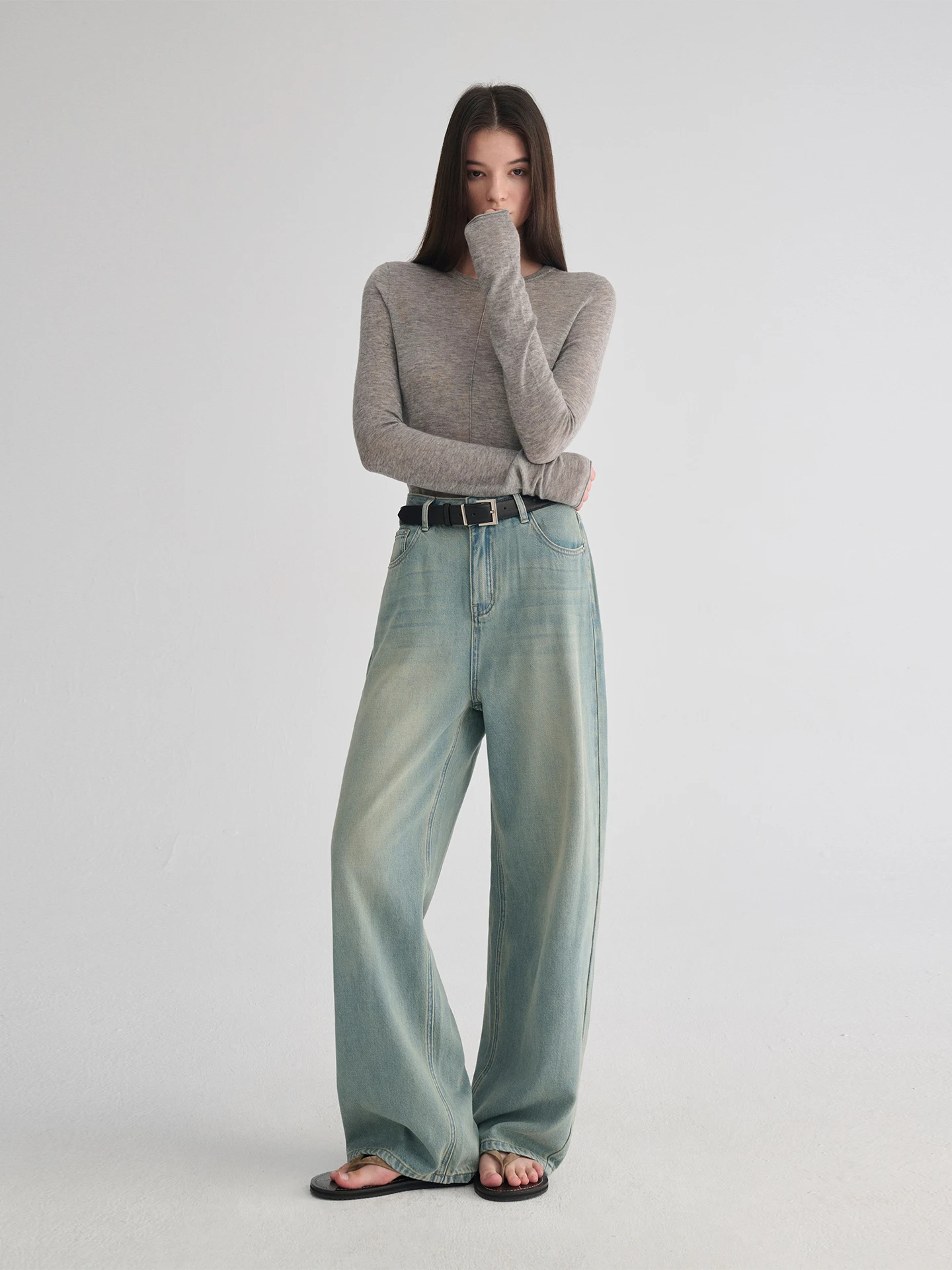 Джинсы женские Maison Cecile Vintage, свободные, прямого кроя, из хлопка, с застежкой-молнией на талии, осенняя мода, большие размеры
Джинсы женские Maison Cecile Vintage, свободные, прямого кроя, из хлопка, с застежкой-молнией на талии, осенняя мода, большие размеры