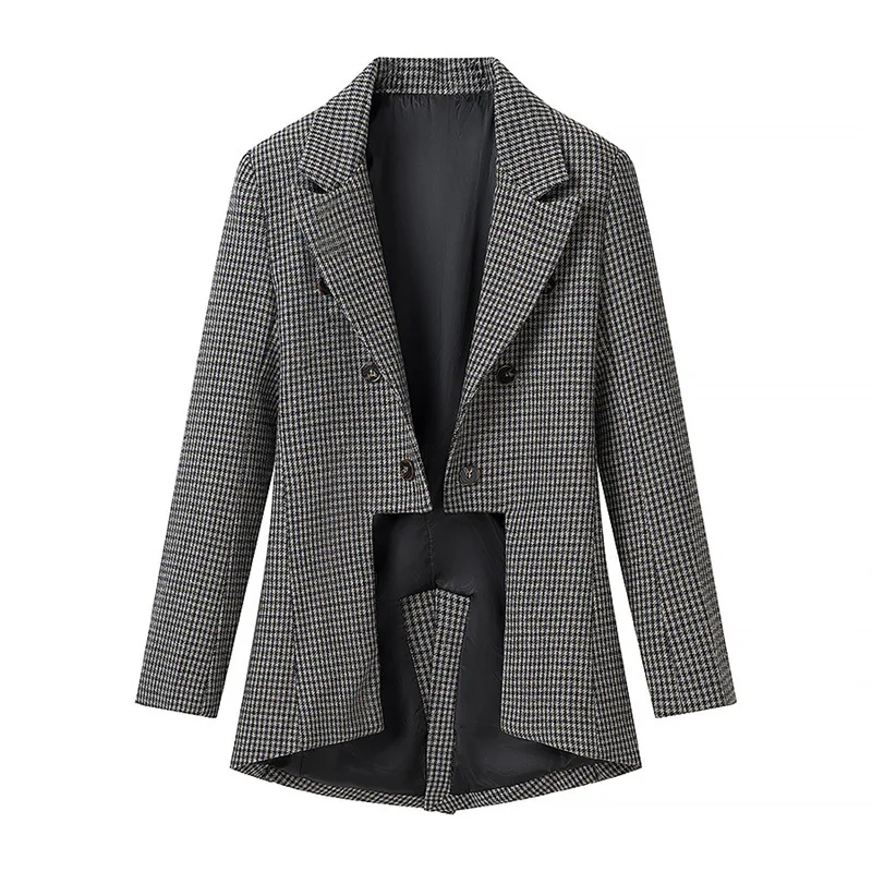 Withered Spring Style Women's Clothing Fashion Temperament Elegant Lapel Asymmetrical Hem Suit Jacket Tops Ropa Mujer Blazer
Withered Spring Style Women's Clothing Fashion Temperament Elegant Lapel Asymmetrical Hem Suit Jacket Tops Ropa Mujer Blazer