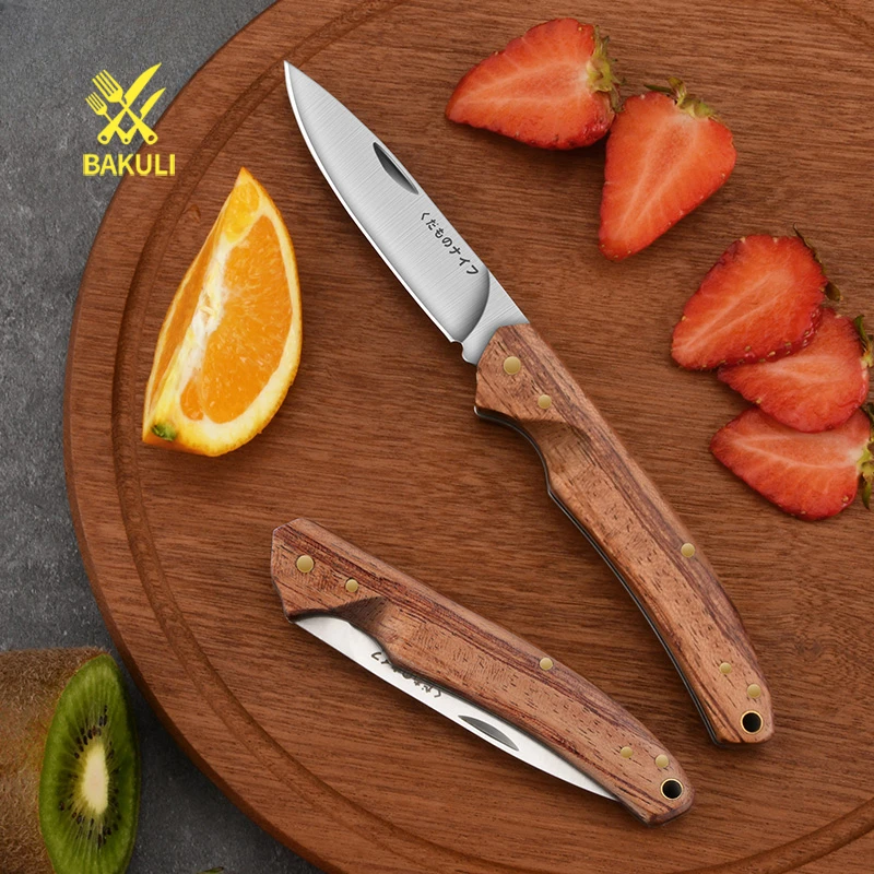 BAKULI Fruit knife, portable folding peeler, portable outdoor knife, stainless steel melon and fruit knife
BAKULI Fruit knife, portable folding peeler, portable outdoor knife, stainless steel melon and fruit knife