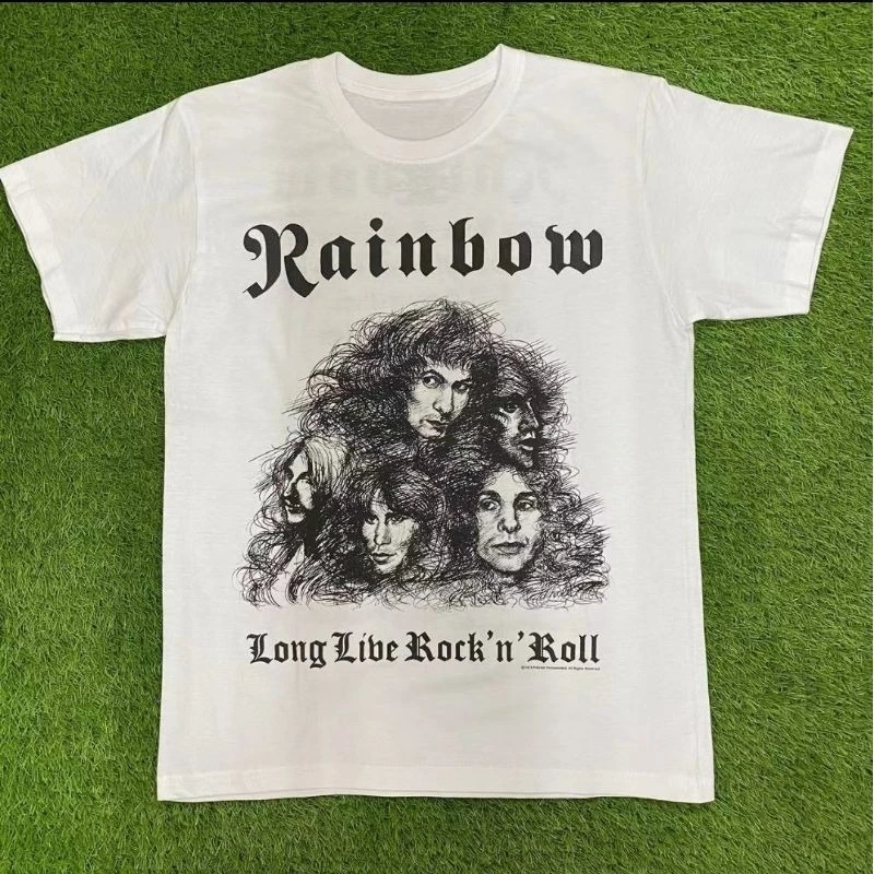 Rainbow Long Live Rock N Roll Made in Spain Premium Cotton Tee Rock Shirts Quality Rockers T-Shirt Men Women Fender Ibanez ESP
Rainbow Long Live Rock N Roll Made in Spain Premium Cotton Tee Rock Shirts Quality Rockers T-Shirt Men Women Fender Ibanez ESP