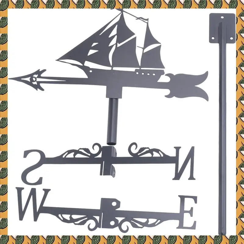A77I Sailboat Weather Vane - Retro Sailboat Weathervane Silhouette, Decorative Wind Direction Indicator For Outdoor Yard Roof
A77I Sailboat Weather Vane - Retro Sailboat Weathervane Silhouette, Decorative Wind Direction Indicator For Outdoor Yard Roof