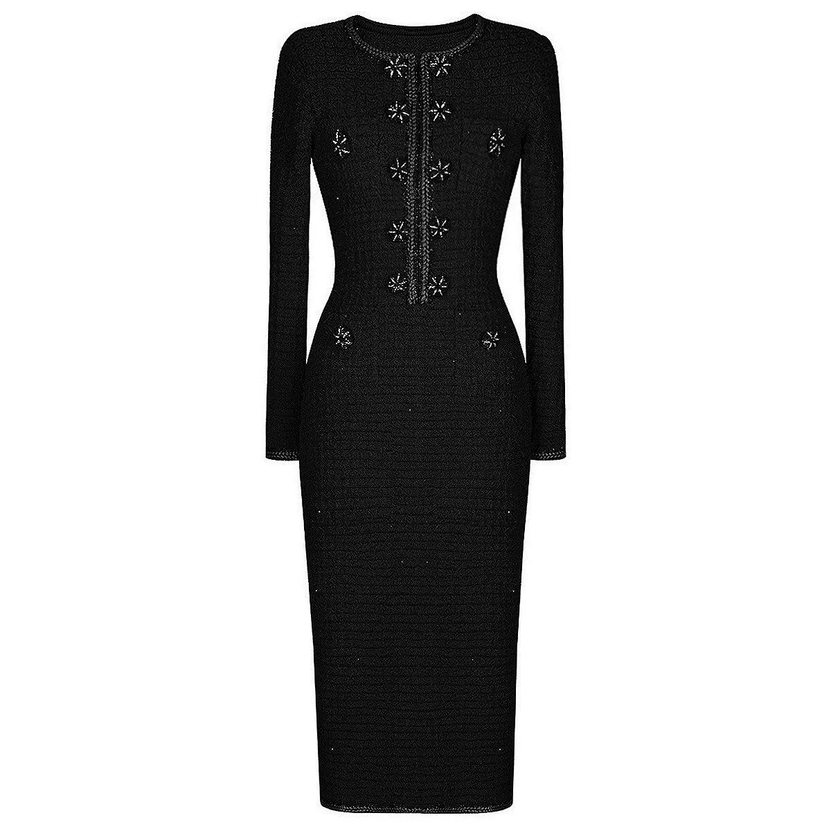2026 Women Autumn Winter Luxury Formal Evening Dress Double Breasted Crystal Bead Knitting Sweater Dresses Long Sleeve Knitwear
2026 Women Autumn Winter Luxury Formal Evening Dress Double Breasted Crystal Bead Knitting Sweater Dresses Long Sleeve Knitwear