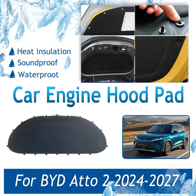 Car Engine Hood Pad For BYD Atto 2 S1 Pro SC3E 2024~2027 Black Original Front Engine Sound Insulation Carpet Rug Car Accessories
Car Engine Hood Pad For BYD Atto 2 S1 Pro SC3E 2024~2027 Black Original Front Engine Sound Insulation Carpet Rug Car Accessories