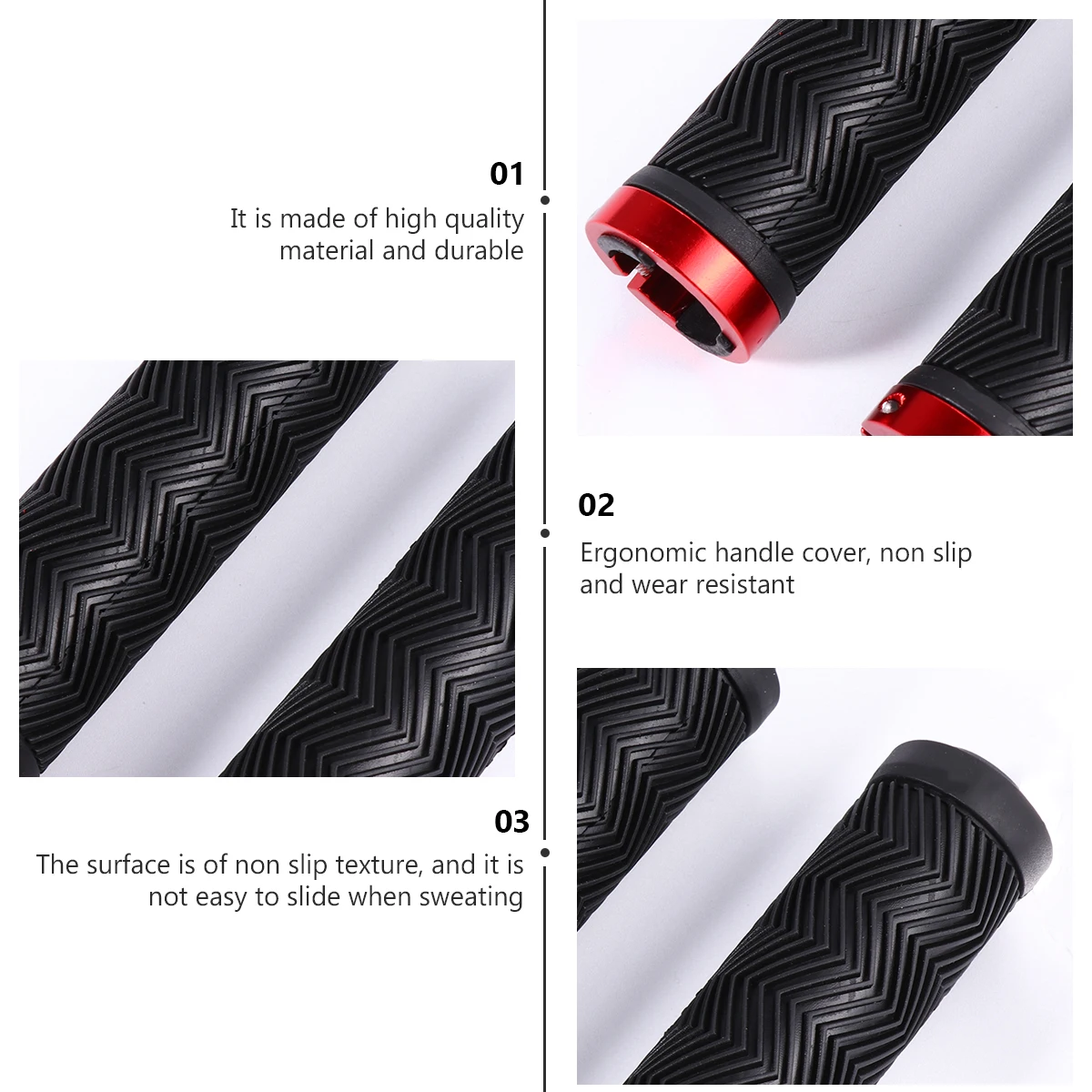 2 Pcs Rubber Handlebar Ends Grips for Bike Cycling Comfortable Ergonomic Non Slip Durable Mountain Bike Accessories
2 Pcs Rubber Handlebar Ends Grips for Bike Cycling Comfortable Ergonomic Non Slip Durable Mountain Bike Accessories