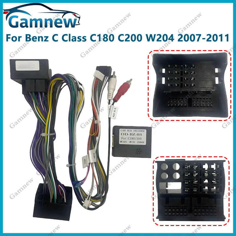 Gamnew Car 16PIN Android Wire Harness Adapter Canbus Box Decoder For Benz C Class C180 C200 W204 S204 2007-2011
Gamnew Car 16PIN Android Wire Harness Adapter Canbus Box Decoder For Benz C Class C180 C200 W204 S204 2007-2011