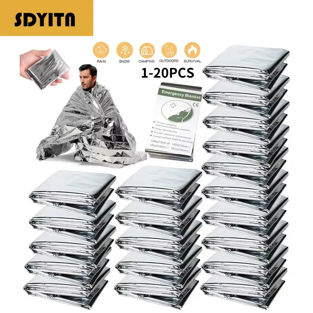 Emergency Blanket Outdoor Survival First Aid Kit Windproof Insulation Lifesaving PET Keep Foil Thermal Rescue Blanket
Emergency Blanket Outdoor Survival First Aid Kit Windproof Insulation Lifesaving PET Keep Foil Thermal Rescue Blanket