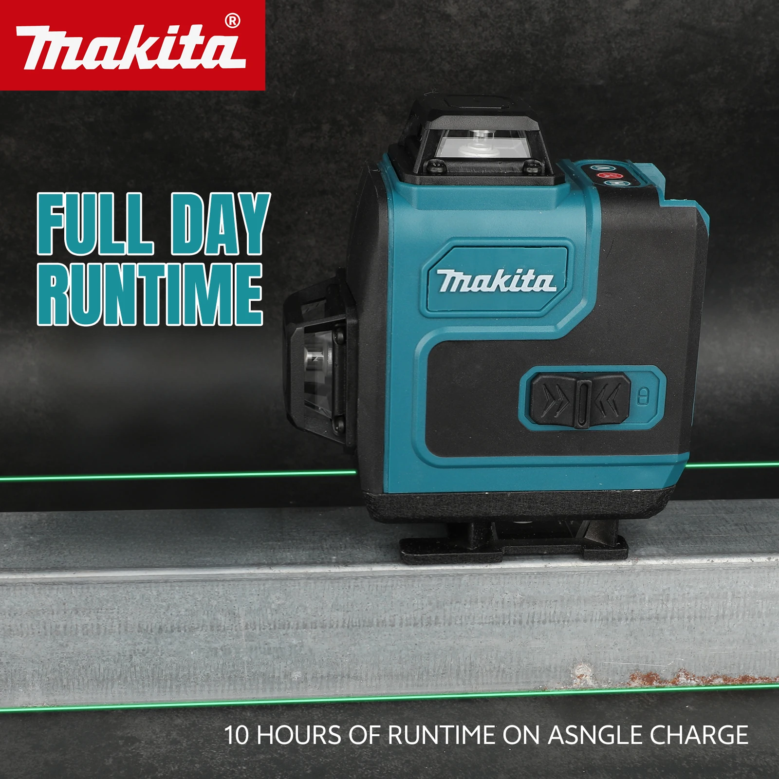 Makita 18V Battery Laser Level 12 Lines 3 Sides*360 Degree Horizontal & Vertical Green Beams Meter Self-Leveling Laser Tools
Makita 18V Battery Laser Level 12 Lines 3 Sides*360 Degree Horizontal & Vertical Green Beams Meter Self-Leveling Laser Tools
