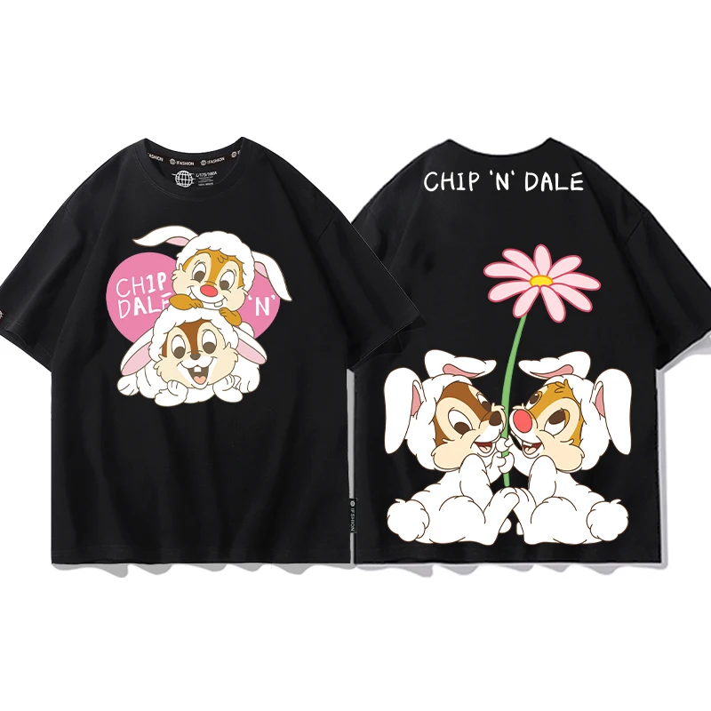 Disney Kiki Titi short-sleeved 100% pure cotton T-shirts for boys, girls and children, summer cartoon squirrel print T-shirts
Disney Kiki Titi short-sleeved 100% pure cotton T-shirts for boys, girls and children, summer cartoon squirrel print T-shirts