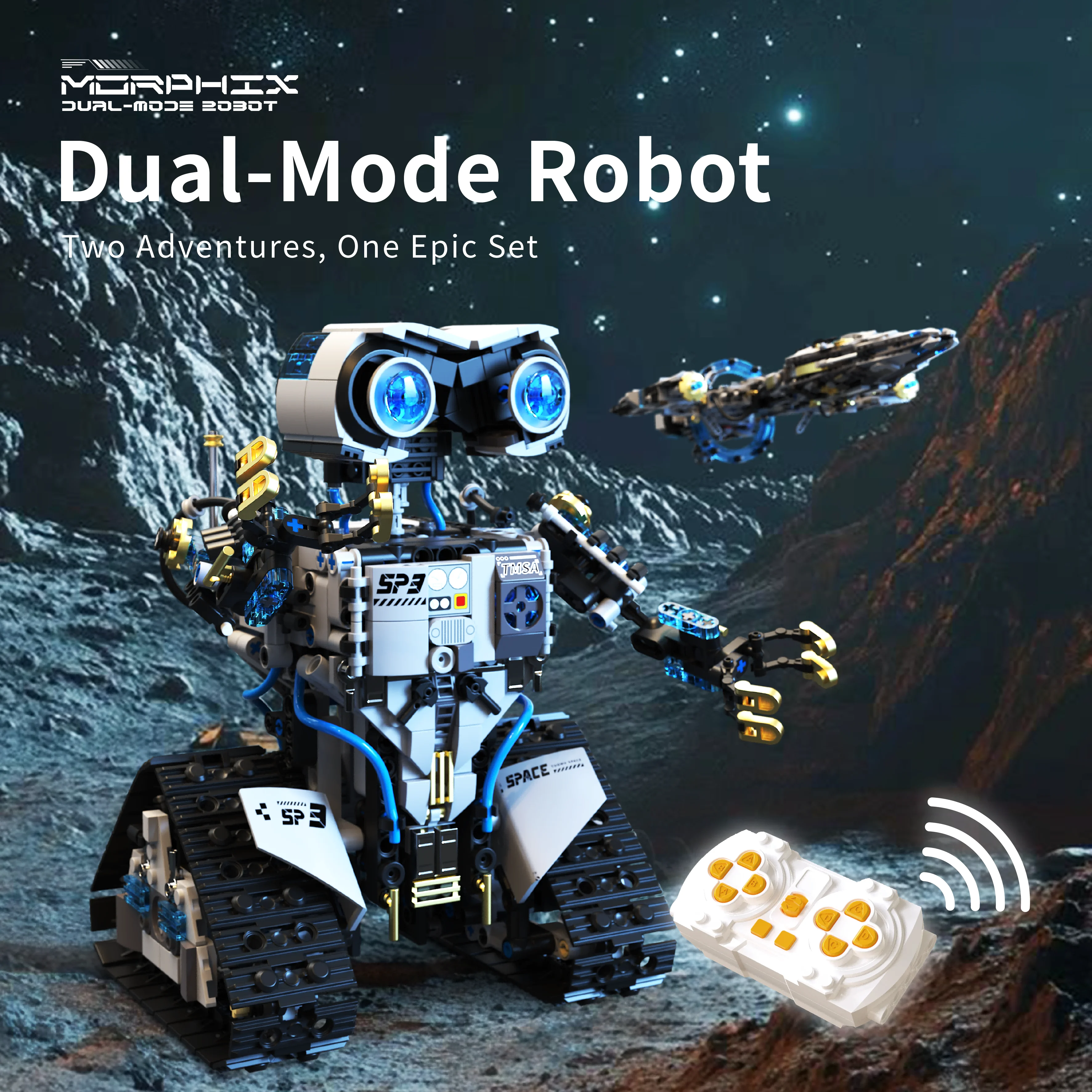 Конструктор T1107: Космический корабль-робот 2-в-1, набор для детей, настольное украшение, модель для сборки, развивающая игрушка, подарок на день рождения
Конструктор T1107: Космический корабль-робот 2-в-1, набор для детей, настольное украшение, модель для сборки, развивающая игрушка, подарок на день рождения