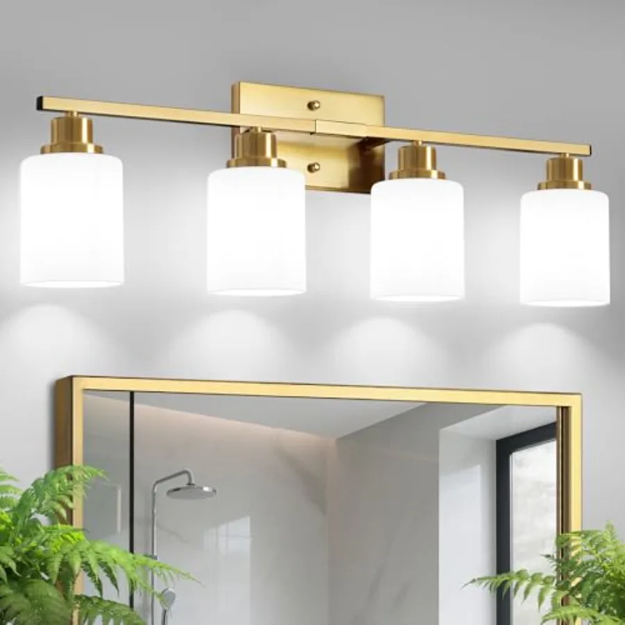 Bathroom Light Fixtures, Vanity Light Over Mirror, Wall Sconces with Milky White Frosted Glass Shades, Wall Lamp for Living Roo
Bathroom Light Fixtures, Vanity Light Over Mirror, Wall Sconces with Milky White Frosted Glass Shades, Wall Lamp for Living Roo
