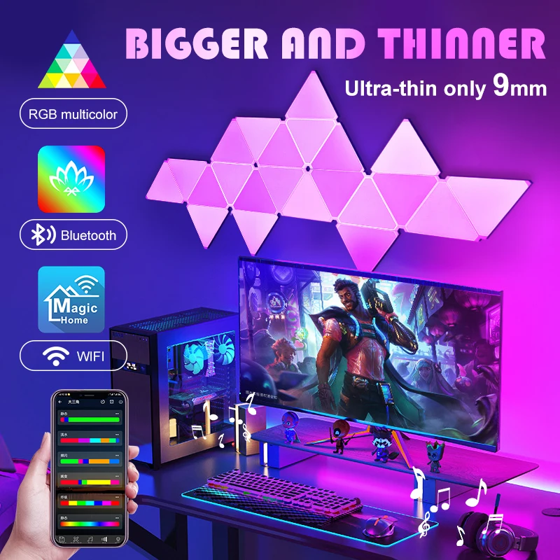 DIY Wall Light Gaming LED Honeycomb Triangle Quantum Light Honeycomb Lamp Pickup Rhythm Background Light USB Modular Lamp Office
DIY Wall Light Gaming LED Honeycomb Triangle Quantum Light Honeycomb Lamp Pickup Rhythm Background Light USB Modular Lamp Office