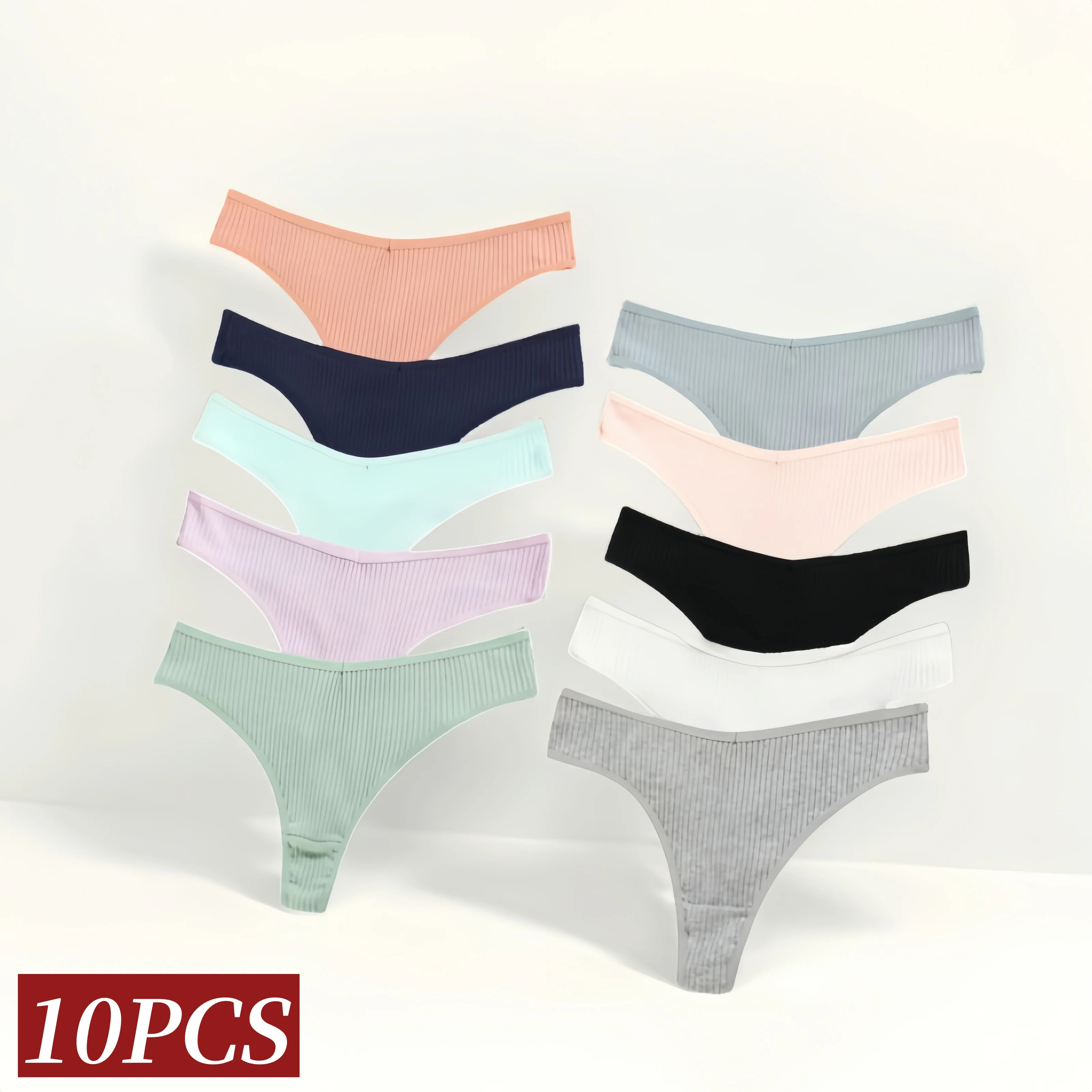 10Pcs/Set Cotton Panties V-Shape G-string Women Thongs Female Underpants Solid Color Sexy Lingerie M-XXL
10Pcs/Set Cotton Panties V-Shape G-string Women Thongs Female Underpants Solid Color Sexy Lingerie M-XXL