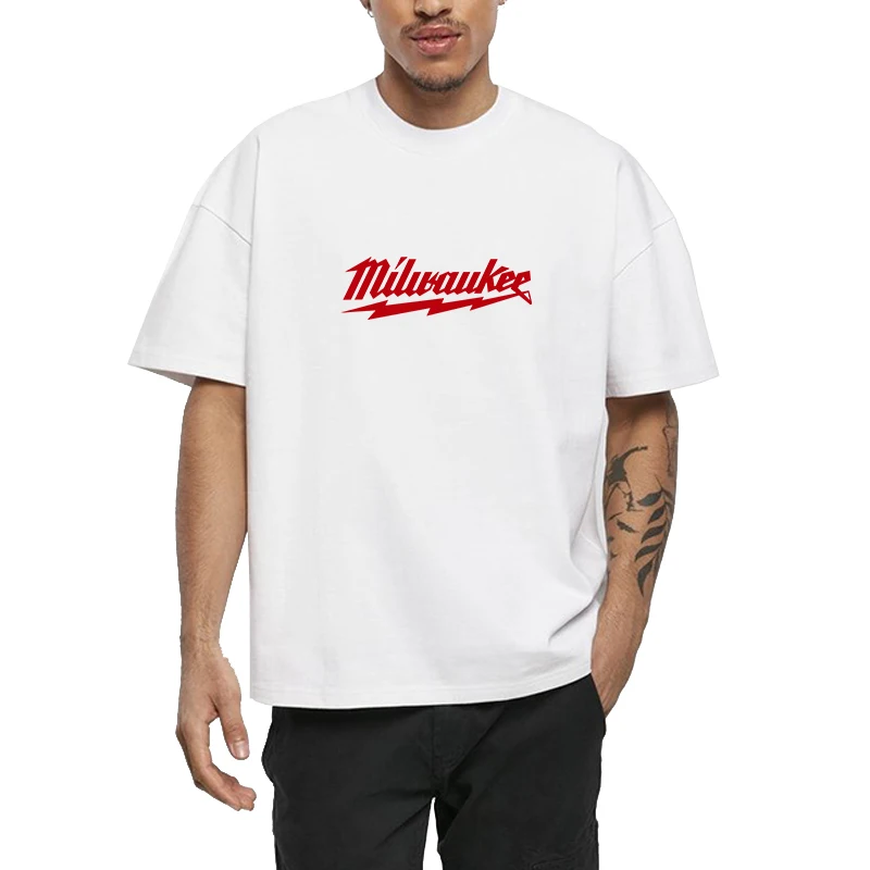 Men's Oversize T-shirt Cotton 100% M-Milwaukkees Logo Summer Tops Personalized Streetwear Short Sleeve Tee High Quality White
Men's Oversize T-shirt Cotton 100% M-Milwaukkees Logo Summer Tops Personalized Streetwear Short Sleeve Tee High Quality White