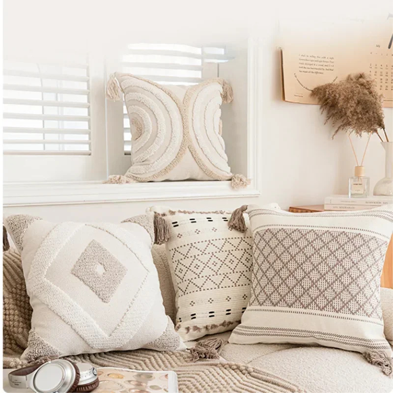 2024 Nordic Style Beige Gray Cushion Cover Geometric Tufted Pillow Cover Modern Decorative Pillows for Sofa Living Room Bedroom
2024 Nordic Style Beige Gray Cushion Cover Geometric Tufted Pillow Cover Modern Decorative Pillows for Sofa Living Room Bedroom