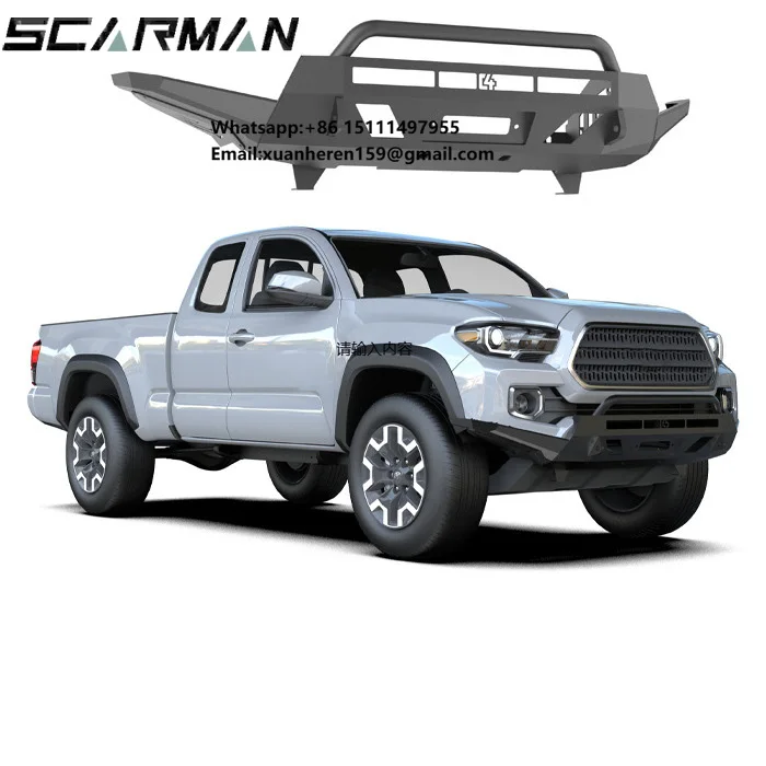 Durable Steel C4 Long Front Bumper with Protective Design for Toyota Tacoma, Off-road Vehicle Exterior Modification Accessories
Durable Steel C4 Long Front Bumper with Protective Design for Toyota Tacoma, Off-road Vehicle Exterior Modification Accessories