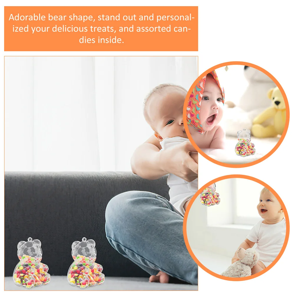 10pcs Candy Boxes Bear Shaped Transparent Packaging 7cm Small Safe Rounded Edges Dust Baby Favor 
10pcs Candy Boxes Bear Shaped Transparent Packaging 7cm Small Safe Rounded Edges Dust Baby Favor