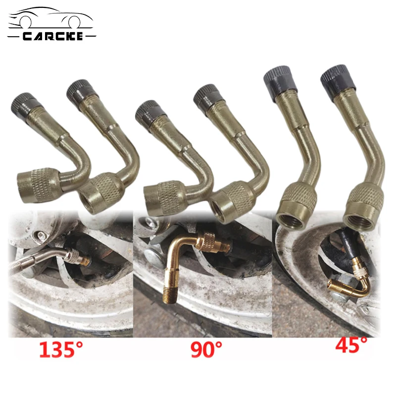 6pcs Car Tire Valve Stem Extenders Valve Extension Adapters for Tires of Cars RV Motorcycles Scooters Bicycles 2pcs 45°/90°/135°
6pcs Car Tire Valve Stem Extenders Valve Extension Adapters for Tires of Cars RV Motorcycles Scooters Bicycles 2pcs 45°/90°/135°