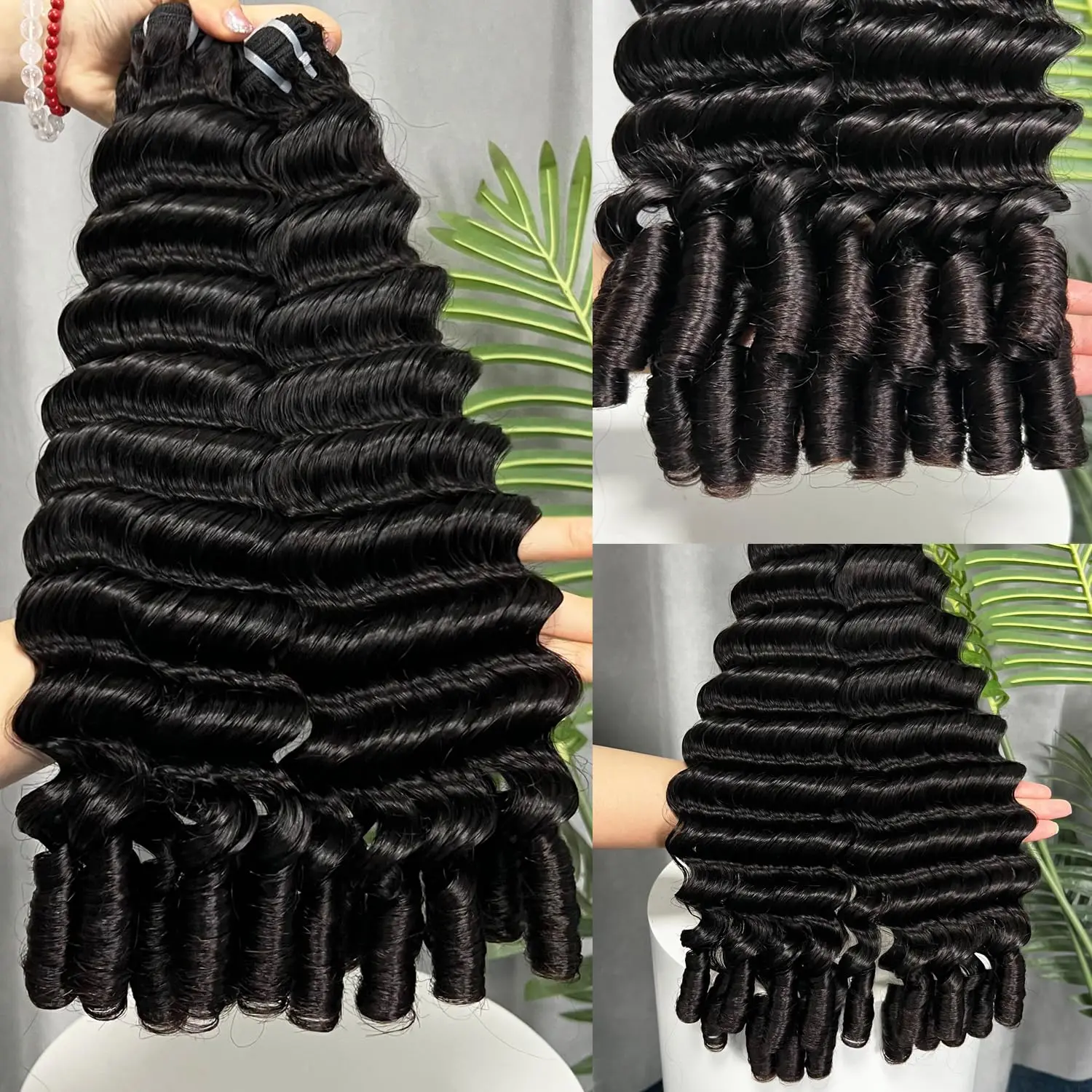 Burmese Curly Bundles Deep Wave Human Hair Brazilian Virgin Raw Hair 2/3/4 Bundle 15A Unprocessed Weave Extensions Natural Black
Burmese Curly Bundles Deep Wave Human Hair Brazilian Virgin Raw Hair 2/3/4 Bundle 15A Unprocessed Weave Extensions Natural Black