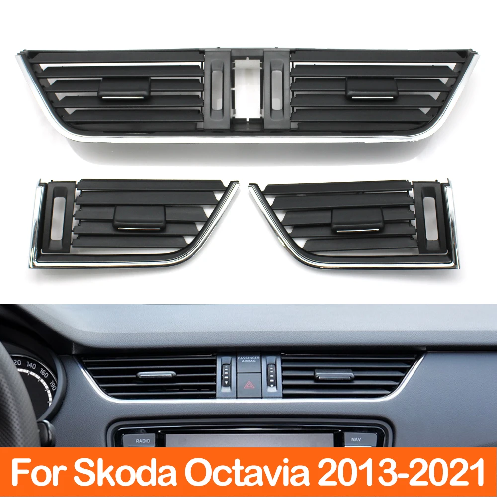 Передняя левая и правая центральная вентиляционная решетка кондиционера автомобиля для Skoda Octavia 2013-2021 5E0820951C 5E0819701 5E0819702 
Передняя левая и правая центральная вентиляционная решетка кондиционера автомобиля для Skoda Octavia 2013-2021 5E0820951C 5E0819701 5E0819702