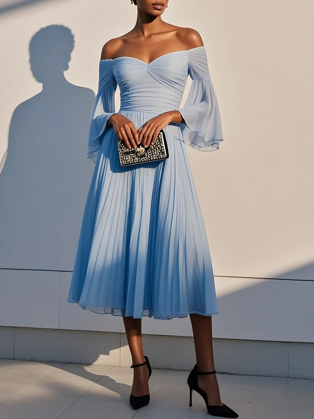Customized Short Light Blue Evening Dresses with Ruffles A-Line Chiffon فساتين سهرة Tea Length Prom Dress for Women
Customized Short Light Blue Evening Dresses with Ruffles A-Line Chiffon فساتين سهرة Tea Length Prom Dress for Women