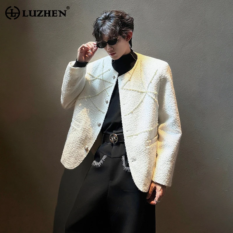 LUZHEN жемчужное лоскутное украшение, элегантное роскошное темпераментное однотонное пальто, мужское пальто 2025, новая модная повседневная мужская одежда JY4597
LUZHEN жемчужное лоскутное украшение, элегантное роскошное темпераментное однотонное пальто, мужское пальто 2025, новая модная повседневная мужская одежда JY4597