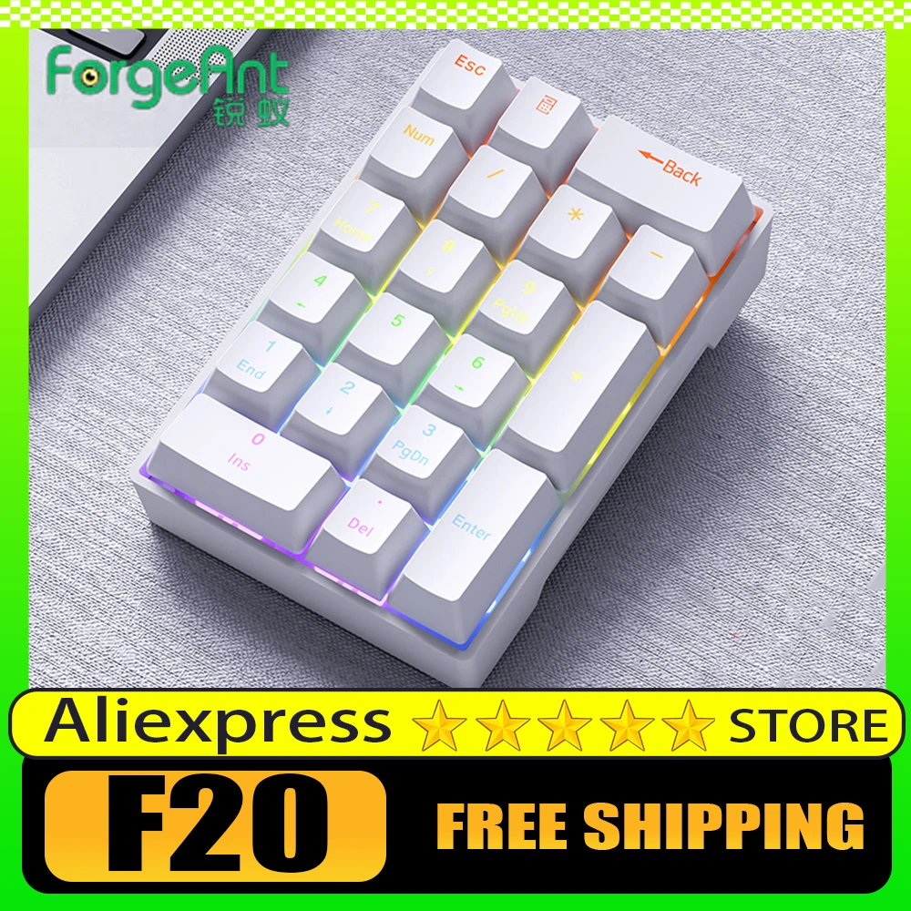 Цифровая механическая клавиатура Forgeant F20, мини-клавиатура RGB, 20 клавиш, проводная для бухгалтерского ноутбука, внешний портативный финансовый офис
Цифровая механическая клавиатура Forgeant F20, мини-клавиатура RGB, 20 клавиш, проводная для бухгалтерского ноутбука, внешний портативный финансовый офис