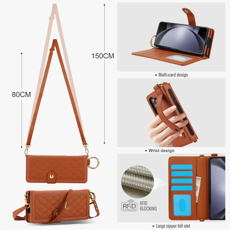 Phone Case For Samsung Galaxy Z Fold 3/4/5/6/7 New INS Card Pocket Crossbody Protective Holster With Pen Slot With Wrist Strap
Phone Case For Samsung Galaxy Z Fold 3/4/5/6/7 New INS Card Pocket Crossbody Protective Holster With Pen Slot With Wrist Strap