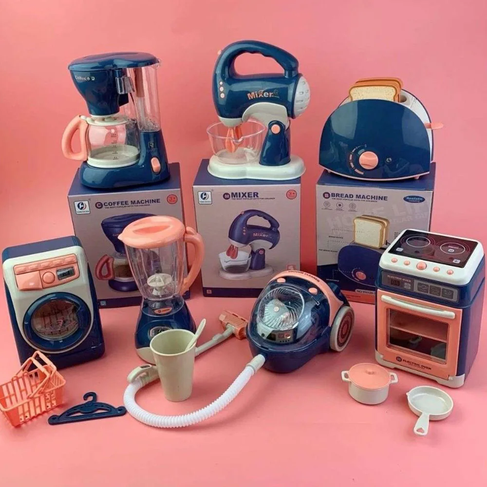 Kitchen Pretend Play Toys For Kids Electric Vacuum Cleaner Microwave Cooker Juicer Washing Machine Household Appliance Girls Toy
Kitchen Pretend Play Toys For Kids Electric Vacuum Cleaner Microwave Cooker Juicer Washing Machine Household Appliance Girls Toy
