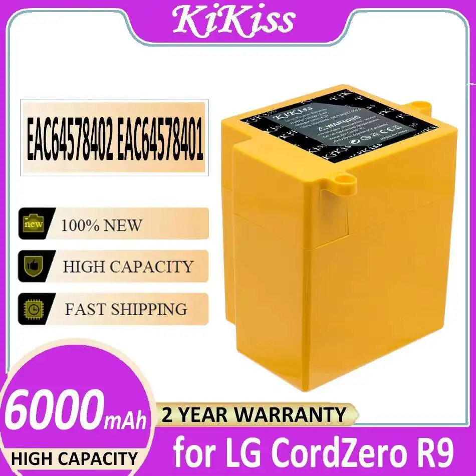 EAC64578402 EAC64578401 Premium Replacement For LG Cordzero R9 R9MASTER Cordless Vacuum Cleaner Battery 6000Mah
EAC64578402 EAC64578401 Premium Replacement For LG Cordzero R9 R9MASTER Cordless Vacuum Cleaner Battery 6000Mah