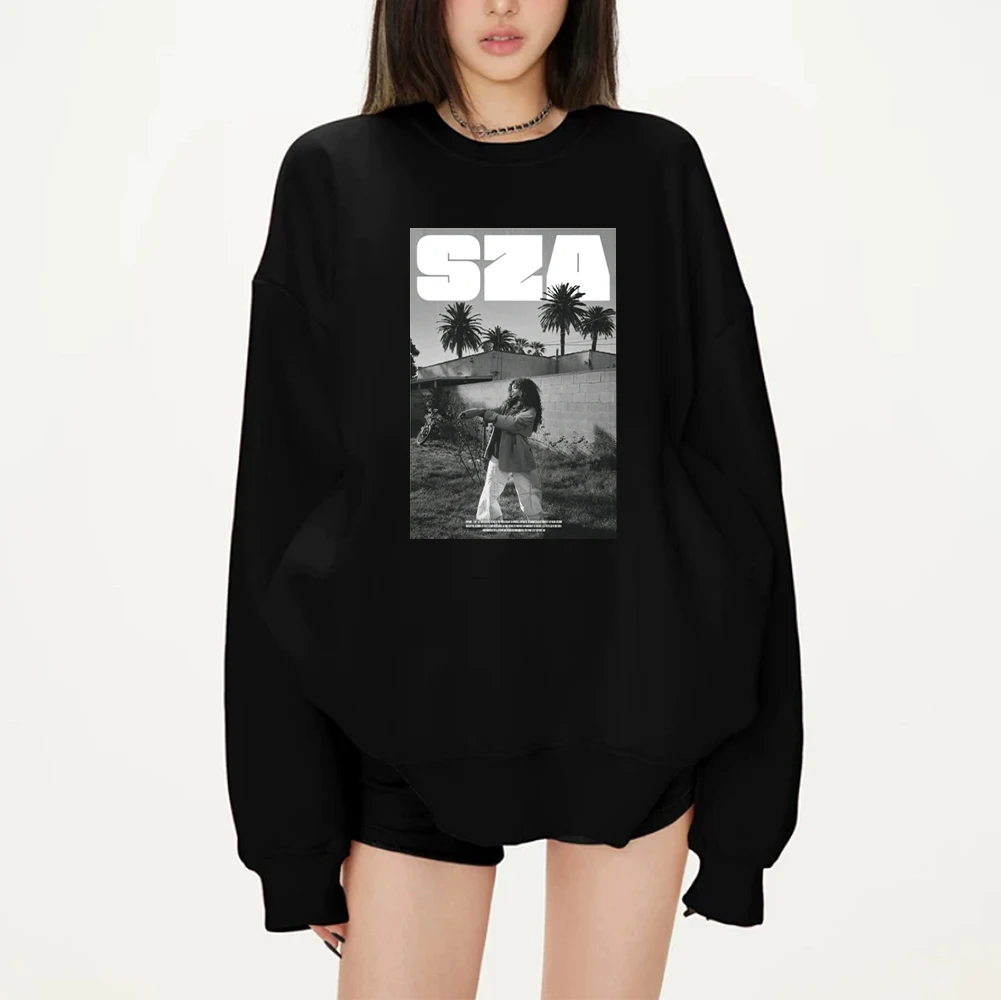 R&B SZA Black And White Poster Singer Crew Neck Sweatshirt Vintage 1990s Y2k Graphic Print Winter Clothing
R&B SZA Black And White Poster Singer Crew Neck Sweatshirt Vintage 1990s Y2k Graphic Print Winter Clothing