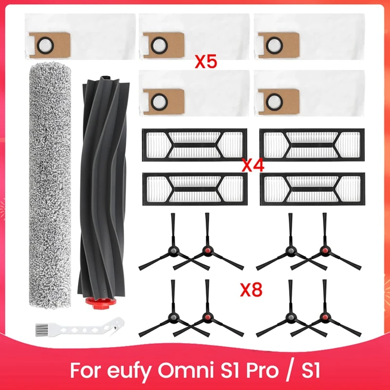 A21I-For Eufy Robot Vacuum Omni S1 Pro / S1 Parts Accessories Main Side Brush HEPA Filter Mop Cloth Dust Bags Replacement
A21I-For Eufy Robot Vacuum Omni S1 Pro / S1 Parts Accessories Main Side Brush HEPA Filter Mop Cloth Dust Bags Replacement