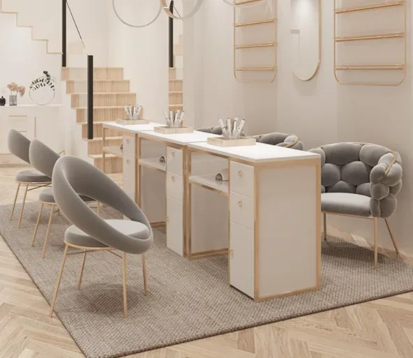 Japanese-style Solid Wood Nail Salon Economical Single Double Manicure Table and Chair Set
Japanese-style Solid Wood Nail Salon Economical Single Double Manicure Table and Chair Set