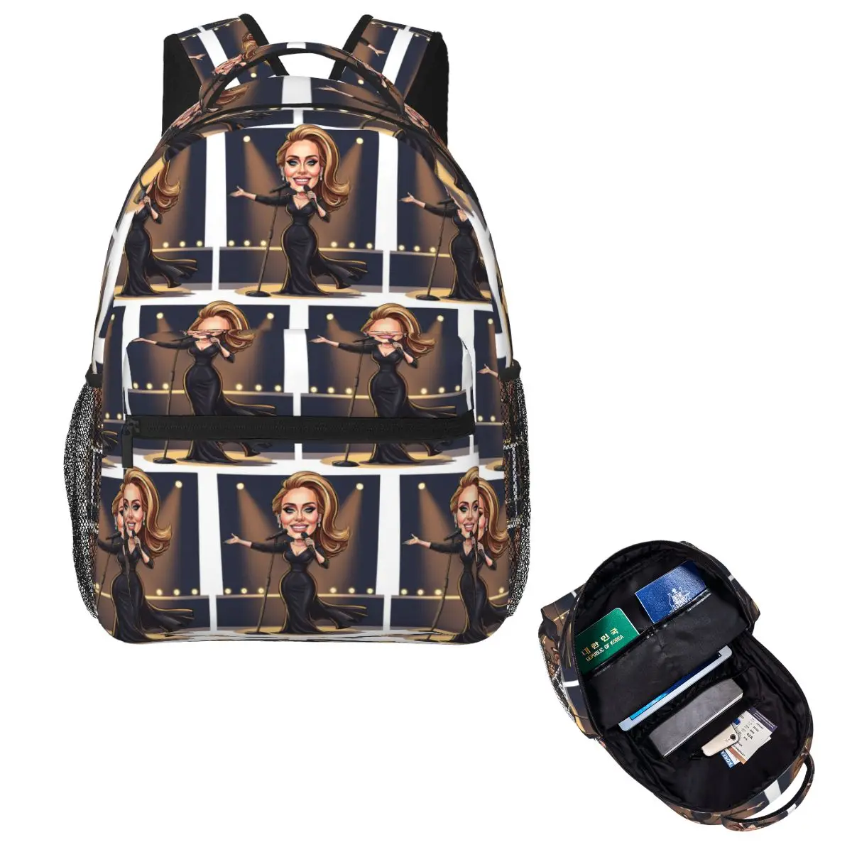 Fanny Caricature Of Adele The Singer Student Backpack School Bag Hiking Travel Daypack Fashion Bookbag Shoulder Bags
Fanny Caricature Of Adele The Singer Student Backpack School Bag Hiking Travel Daypack Fashion Bookbag Shoulder Bags
