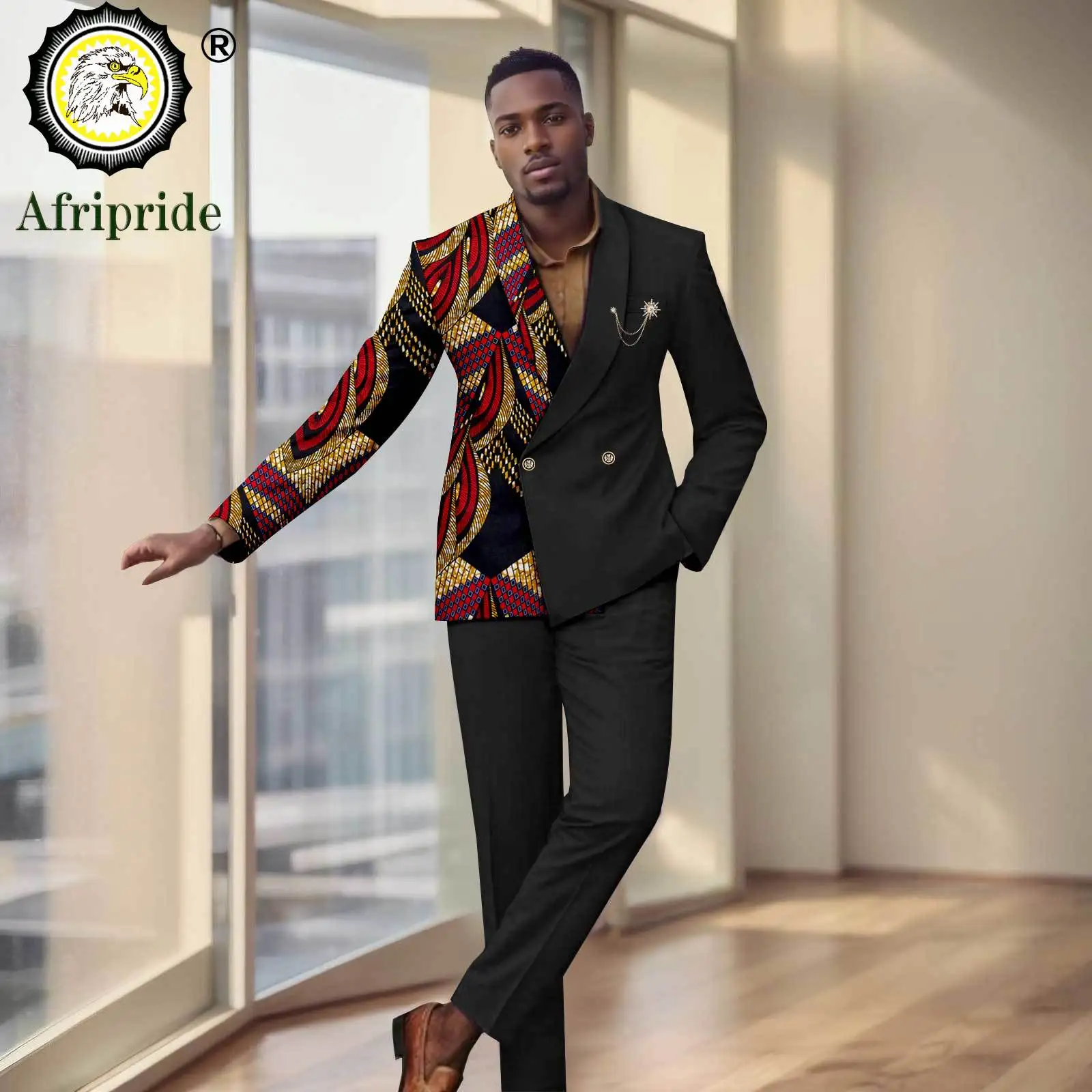 African Suit for Men Two Buttons Brooch Slim Fit Print Jacket and Trousers 2 Piece Set African Clothing for Wedding 2516038
African Suit for Men Two Buttons Brooch Slim Fit Print Jacket and Trousers 2 Piece Set African Clothing for Wedding 2516038