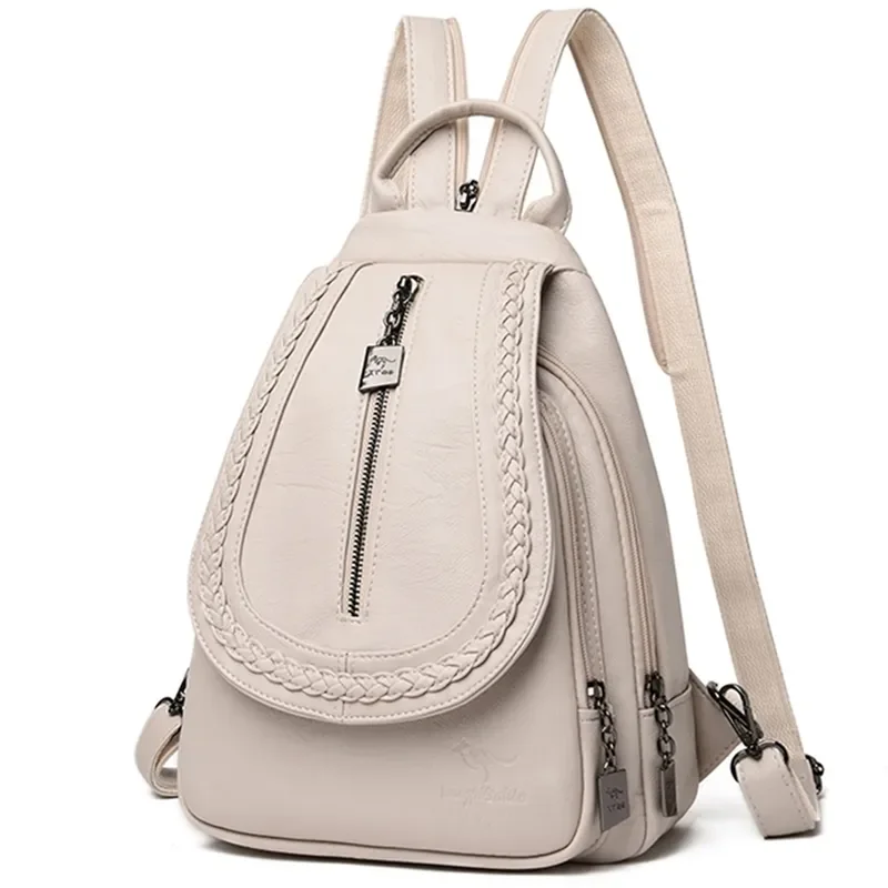 Women Leather Backpacks Zipper Female Chest Bag Sac a Dos Travel Back Pack Ladies Bagpack Mochilas School Bags Y201224
Women Leather Backpacks Zipper Female Chest Bag Sac a Dos Travel Back Pack Ladies Bagpack Mochilas School Bags Y201224