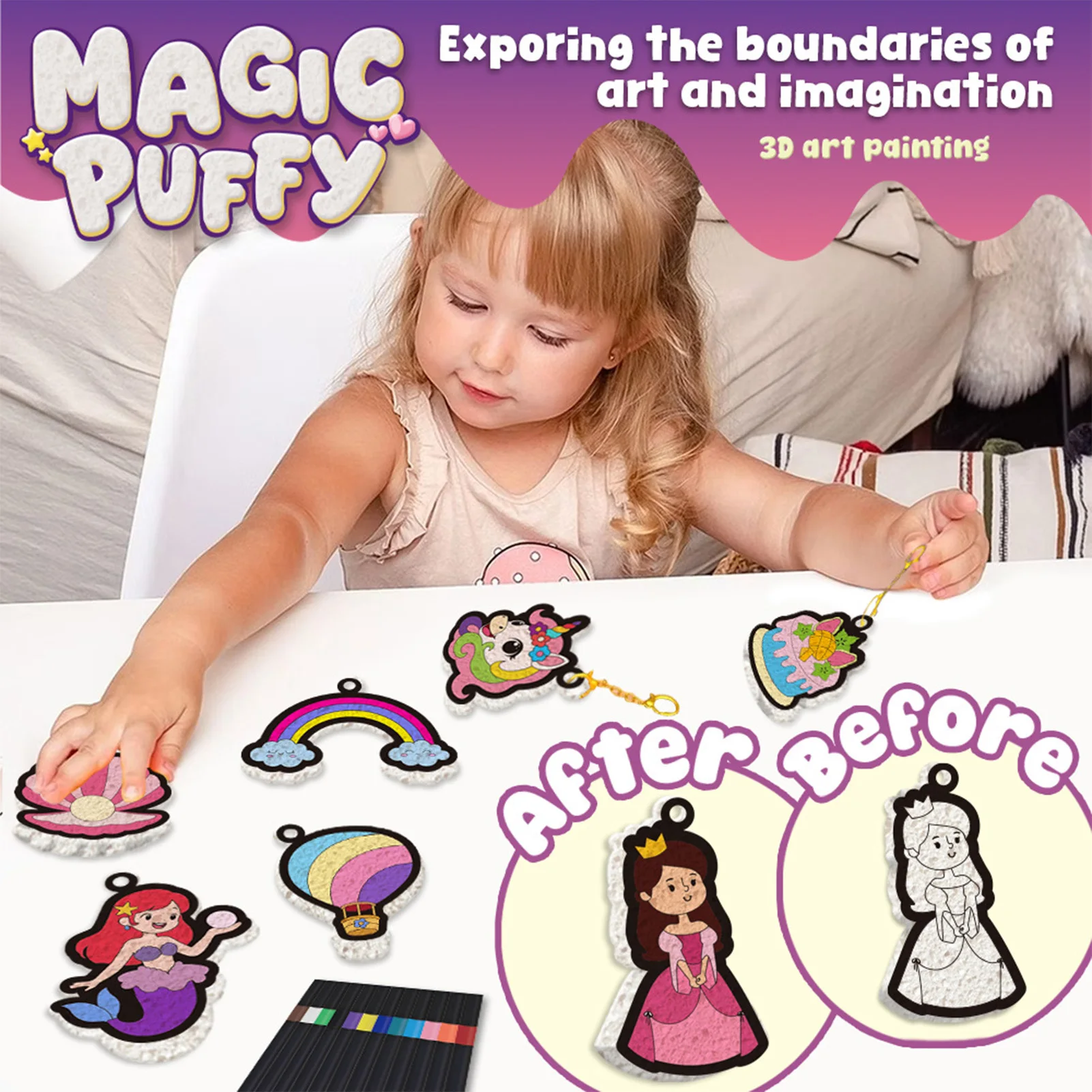 3D Foam Texture Art DIY Kit For Kids Educational Creative Painting Craft Set With Pre Cut Patterns Safe Non Toxic Materials
3D Foam Texture Art DIY Kit For Kids Educational Creative Painting Craft Set With Pre Cut Patterns Safe Non Toxic Materials