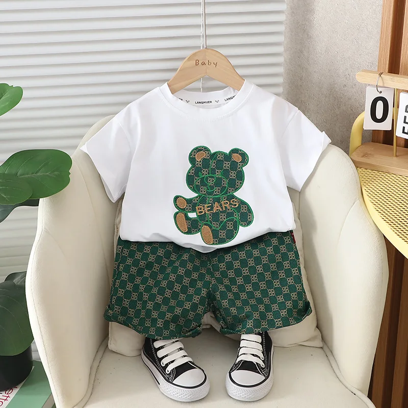 2024 Designer Baby Boy 18 Months Old Summer Clothes for Kids Cartoon O-neck Short Sleeve T-shirts and Shorts Boys Outfits Set
2024 Designer Baby Boy 18 Months Old Summer Clothes for Kids Cartoon O-neck Short Sleeve T-shirts and Shorts Boys Outfits Set