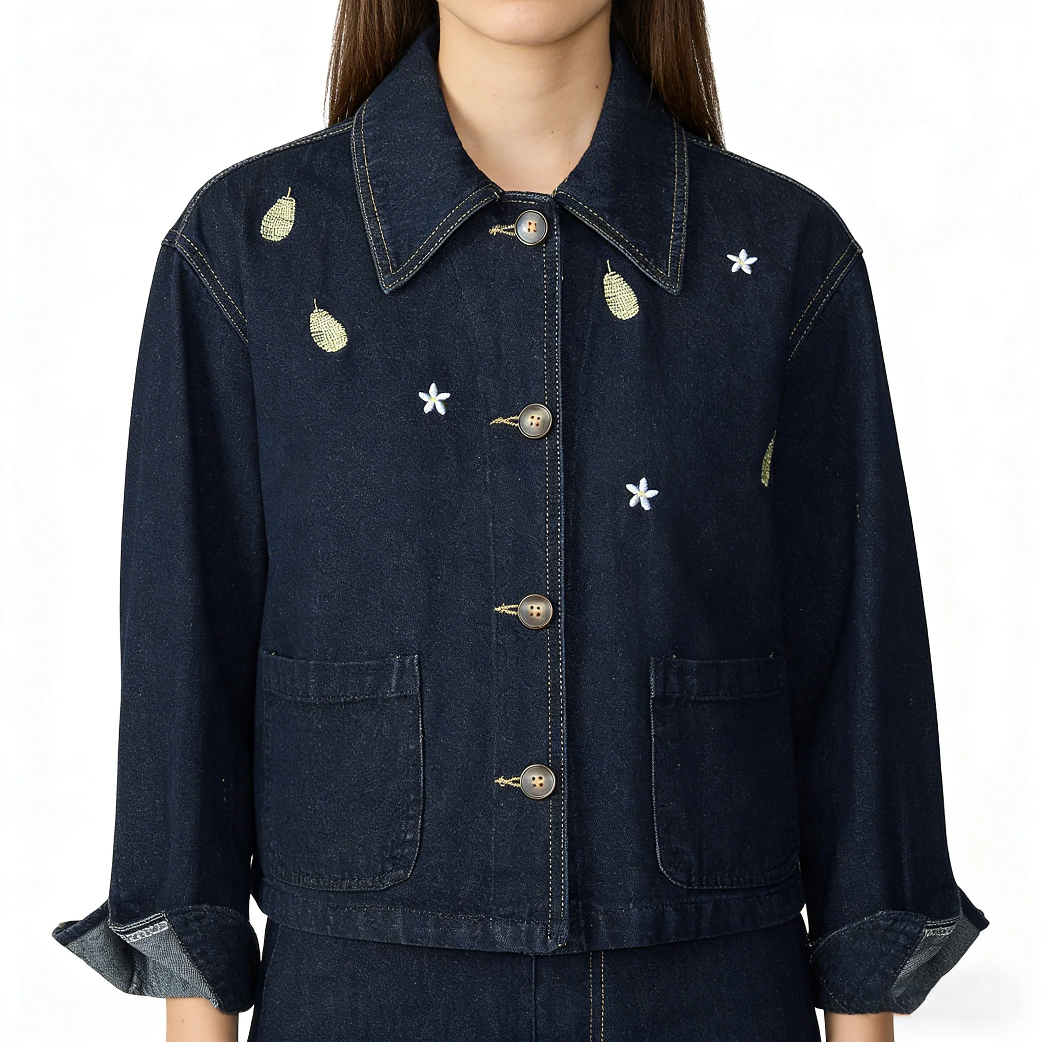 Women's Vintage Denim Jacket 2026 Fashion Embroidered Turn Down Collar Loose Fit Single Breasted Spring Autumn Coat Streetwear
Women's Vintage Denim Jacket 2026 Fashion Embroidered Turn Down Collar Loose Fit Single Breasted Spring Autumn Coat Streetwear