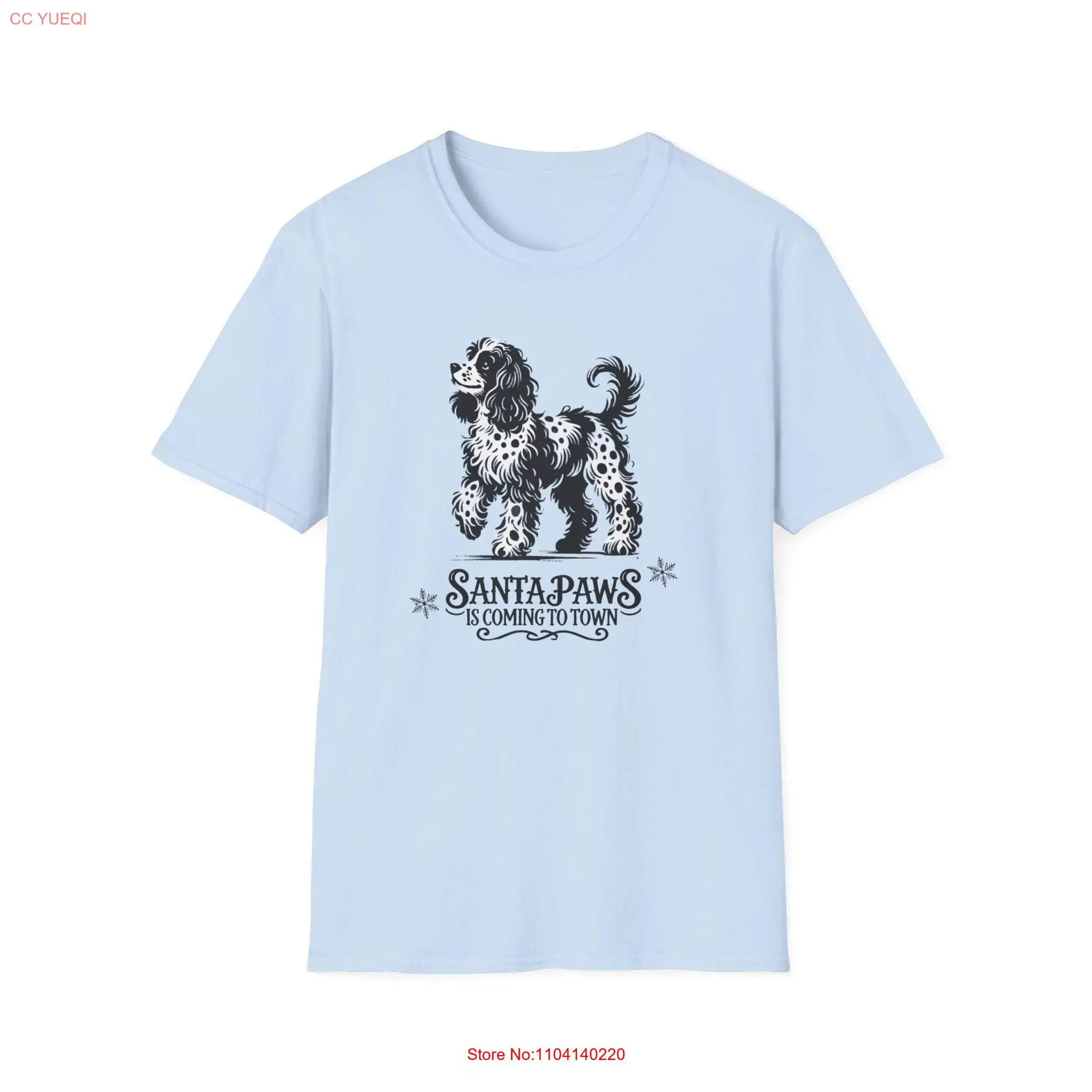Праздничная рождественская футболка Cockapoo Santa Paws is Coming to Town Holiday для любителей собак с длинными или короткими рукавами
Праздничная рождественская футболка Cockapoo Santa Paws is Coming to Town Holiday для любителей собак с длинными или короткими рукавами