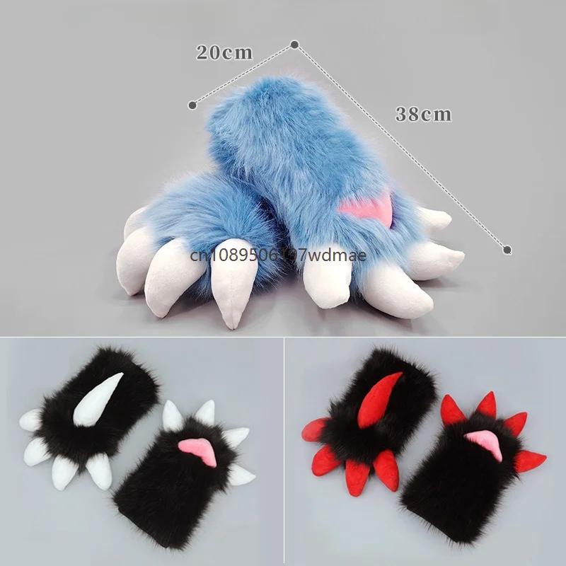 Cartoon Fursuit Dragon Claw Gloves Soft Plush Furry Material Funny Animal Paw Cosplay Props For Anime Exhibition Performance
Cartoon Fursuit Dragon Claw Gloves Soft Plush Furry Material Funny Animal Paw Cosplay Props For Anime Exhibition Performance