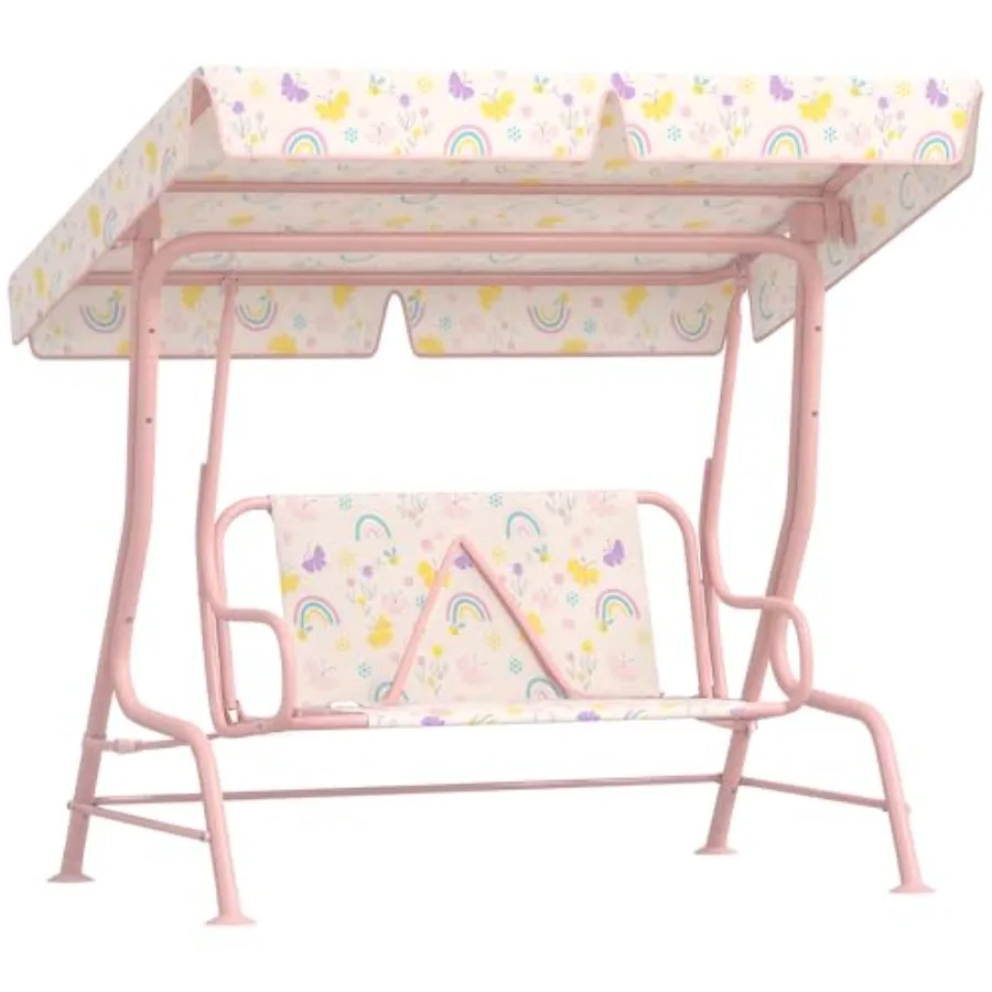 Patio Swing 2-Seater Outdoor Porch Swing Chair with Adjustable Canopy Safety Belt Rainbow Pattern Hanging Swing Bench for Garde
Patio Swing 2-Seater Outdoor Porch Swing Chair with Adjustable Canopy Safety Belt Rainbow Pattern Hanging Swing Bench for Garde
