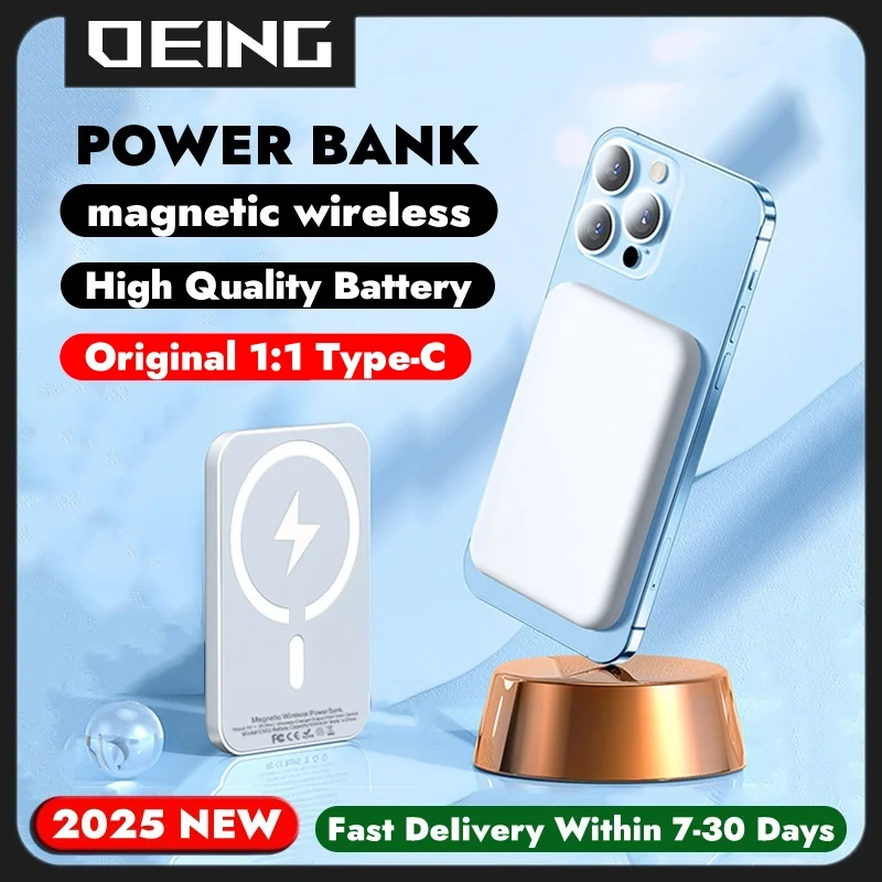 10000mAh Magnetic Wireless Power Bank Phone Fast Charger for iPhone Type-C External Auxiliary Battery Pack For Magsafe Powerbank
10000mAh Magnetic Wireless Power Bank Phone Fast Charger for iPhone Type-C External Auxiliary Battery Pack For Magsafe Powerbank