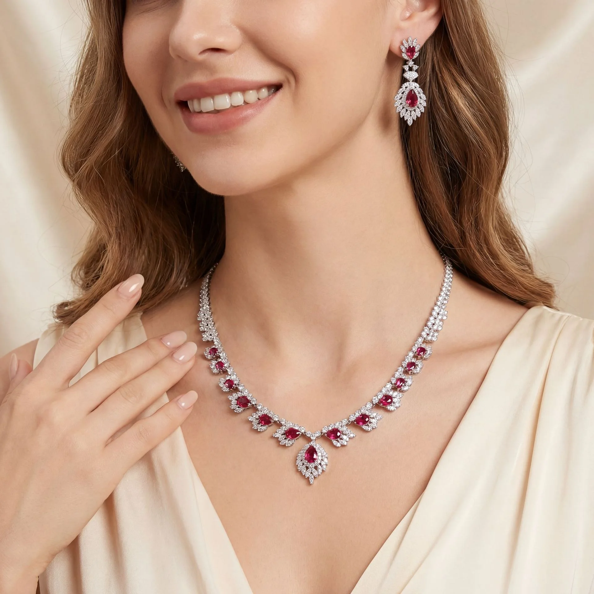 Best Selling European Zircon Flower Jewelry Set Minimalist High-end Luxurious Niche Women Necklace Earrings Accessories
Best Selling European Zircon Flower Jewelry Set Minimalist High-end Luxurious Niche Women Necklace Earrings Accessories