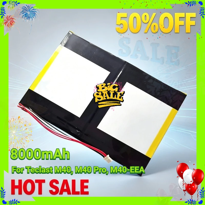 New 30100140 3.8V 8000mAh Laptop Battery for Teclast M40Pro M40 Pro M40-EEA Notebook Tablet PC Accumulator 5 Wire Plug
New 30100140 3.8V 8000mAh Laptop Battery for Teclast M40Pro M40 Pro M40-EEA Notebook Tablet PC Accumulator 5 Wire Plug
